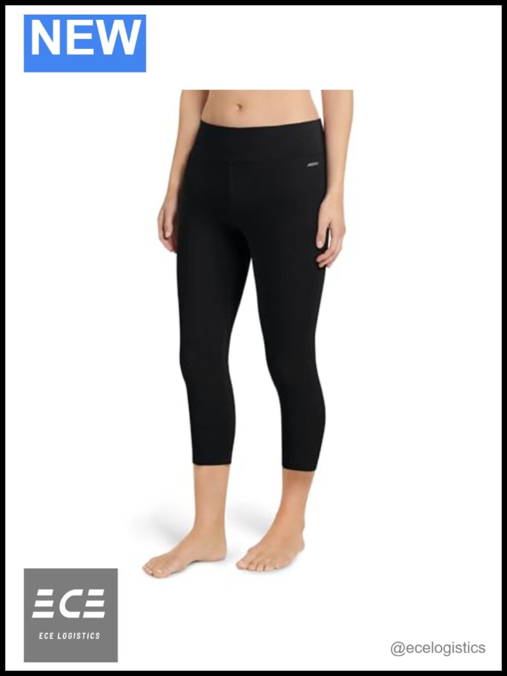 Jockey Cotton Stretch Capri Legging Mid Rise Wide Waistband Slimming